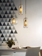 Chiswick Double-Layer Glass and Mesh Pendant Light