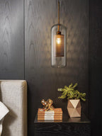 Chiswick Double-Layer Glass and Mesh Pendant Light