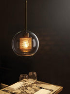Chiswick Double-Layer Glass and Mesh Pendant Light