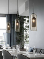 Chiswick Double-Layer Glass and Mesh Pendant Light