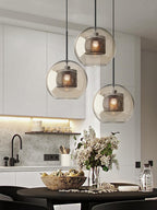 Chiswick Double-Layer Glass and Mesh Pendant Light