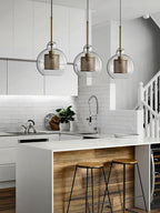 Chiswick Double-Layer Glass and Mesh Pendant Light
