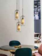 Chiswick Double-Layer Glass and Mesh Pendant Light