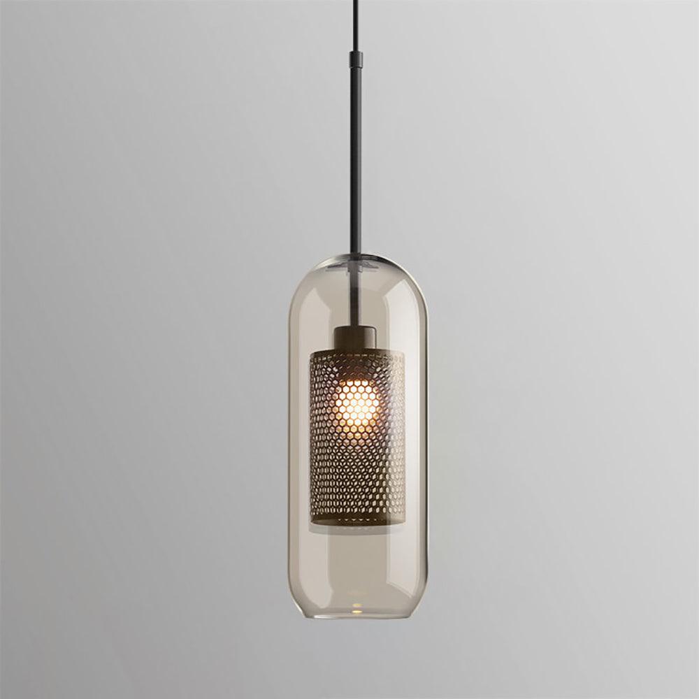Chiswick Double-Layer Glass and Mesh Pendant Light