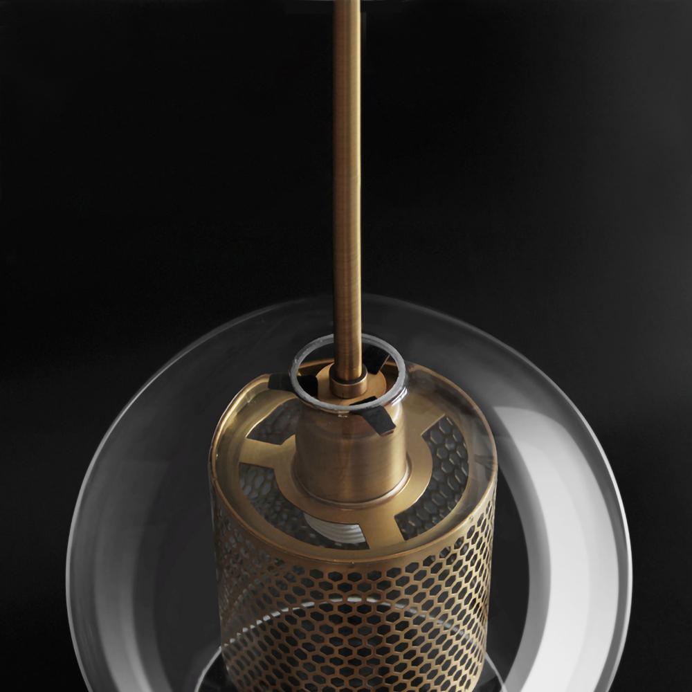 Chiswick Double-Layer Glass and Mesh Pendant Light
