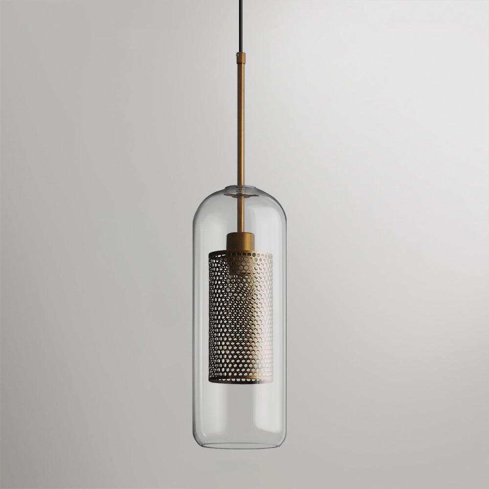 Chiswick Double-Layer Glass and Mesh Pendant Light