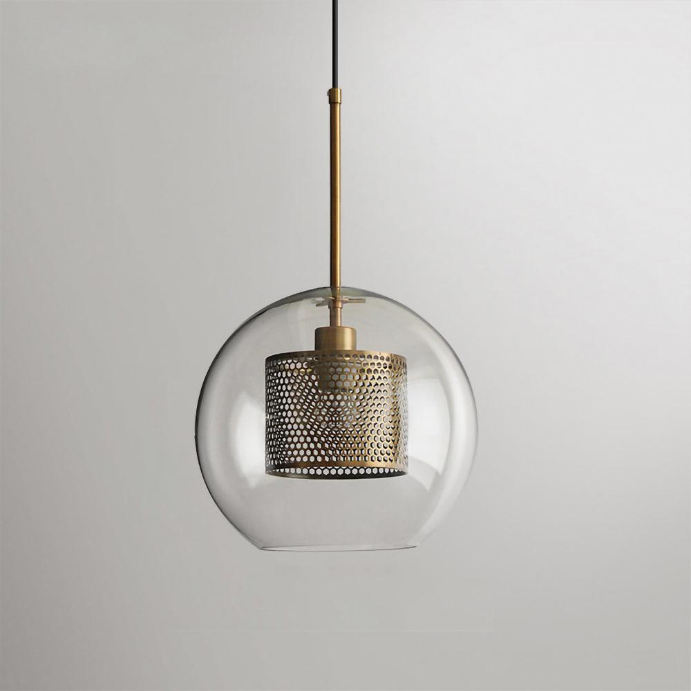 Chiswick Double-Layer Glass and Mesh Pendant Light