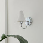 Chloe Ribbed White Ceramic Wall Sconce