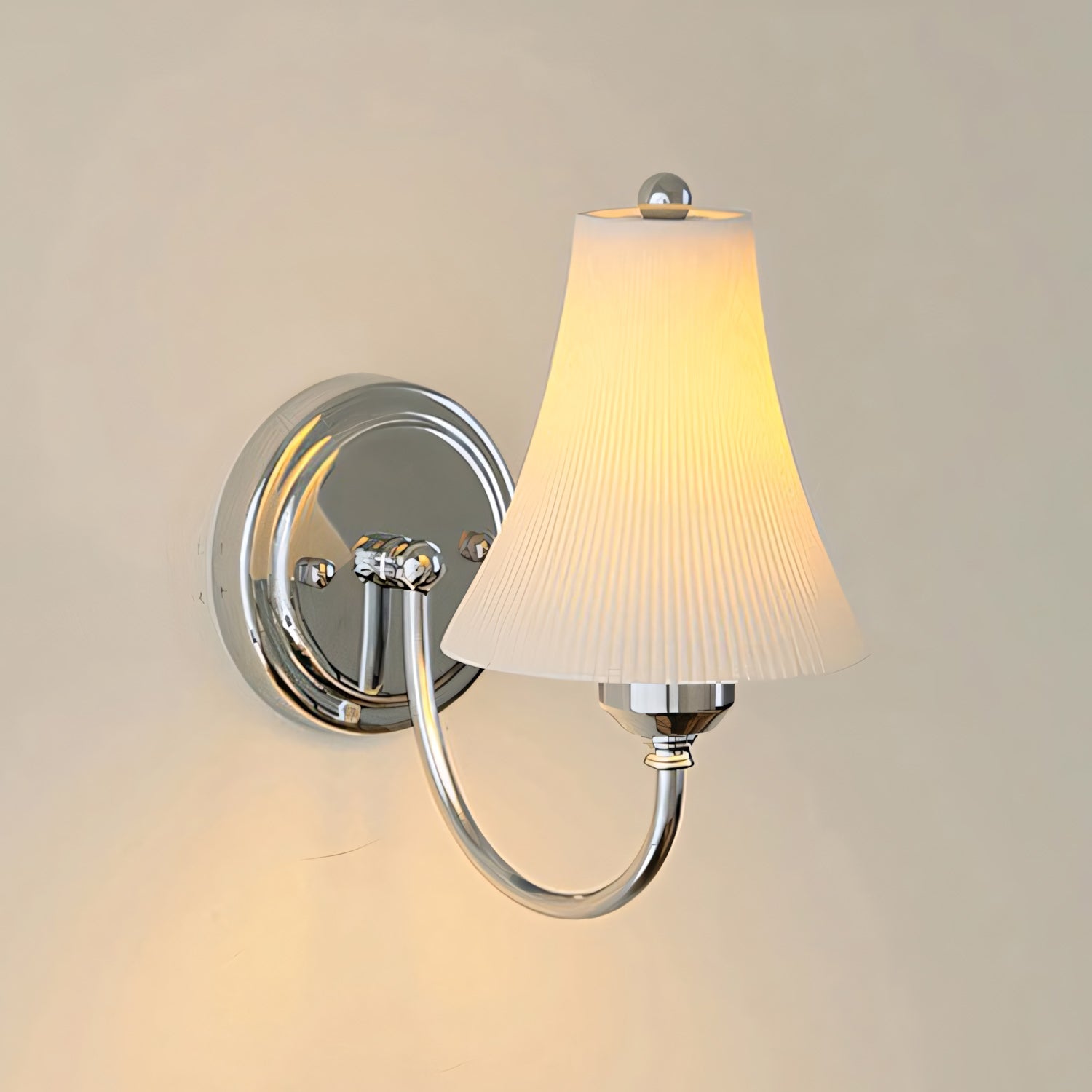Chloe Ribbed White Ceramic Wall Sconce