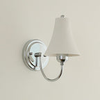 Chloe Ribbed White Ceramic Wall Sconce