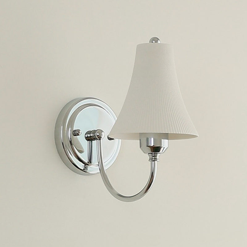 Chloe Ribbed White Ceramic Wall Sconce