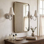 Chloe Ribbed White Ceramic Wall Sconce