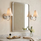 Chloe Ribbed White Ceramic Wall Sconce