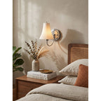 Chloe Ribbed White Ceramic Wall Sconce