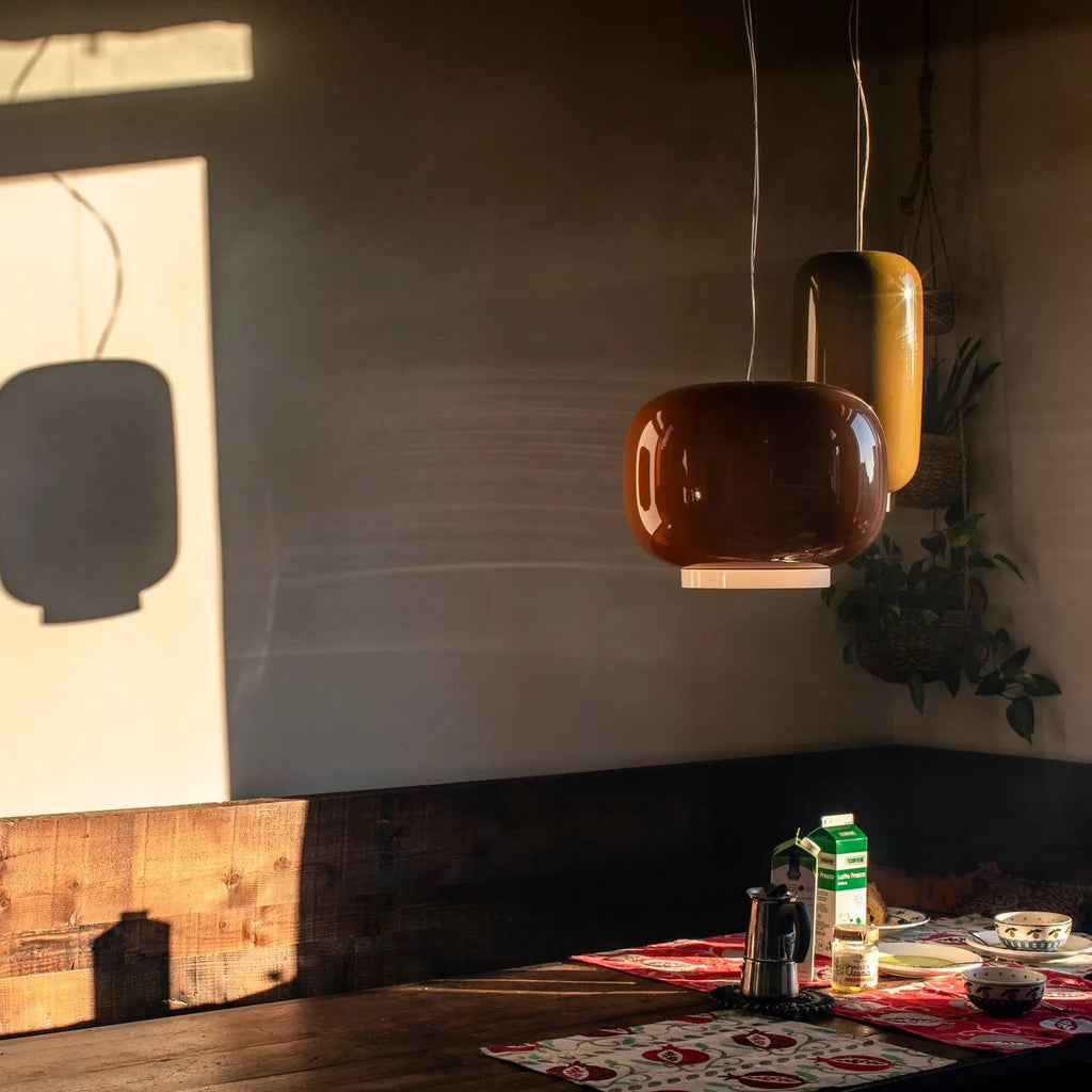 Chouchin Blown Glass Lantern Pendant Lamp