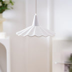 Christie White Ceramic Adjustable Pendant Lamp