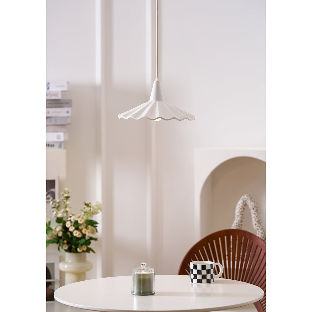 Christie White Ceramic Adjustable Pendant Lamp