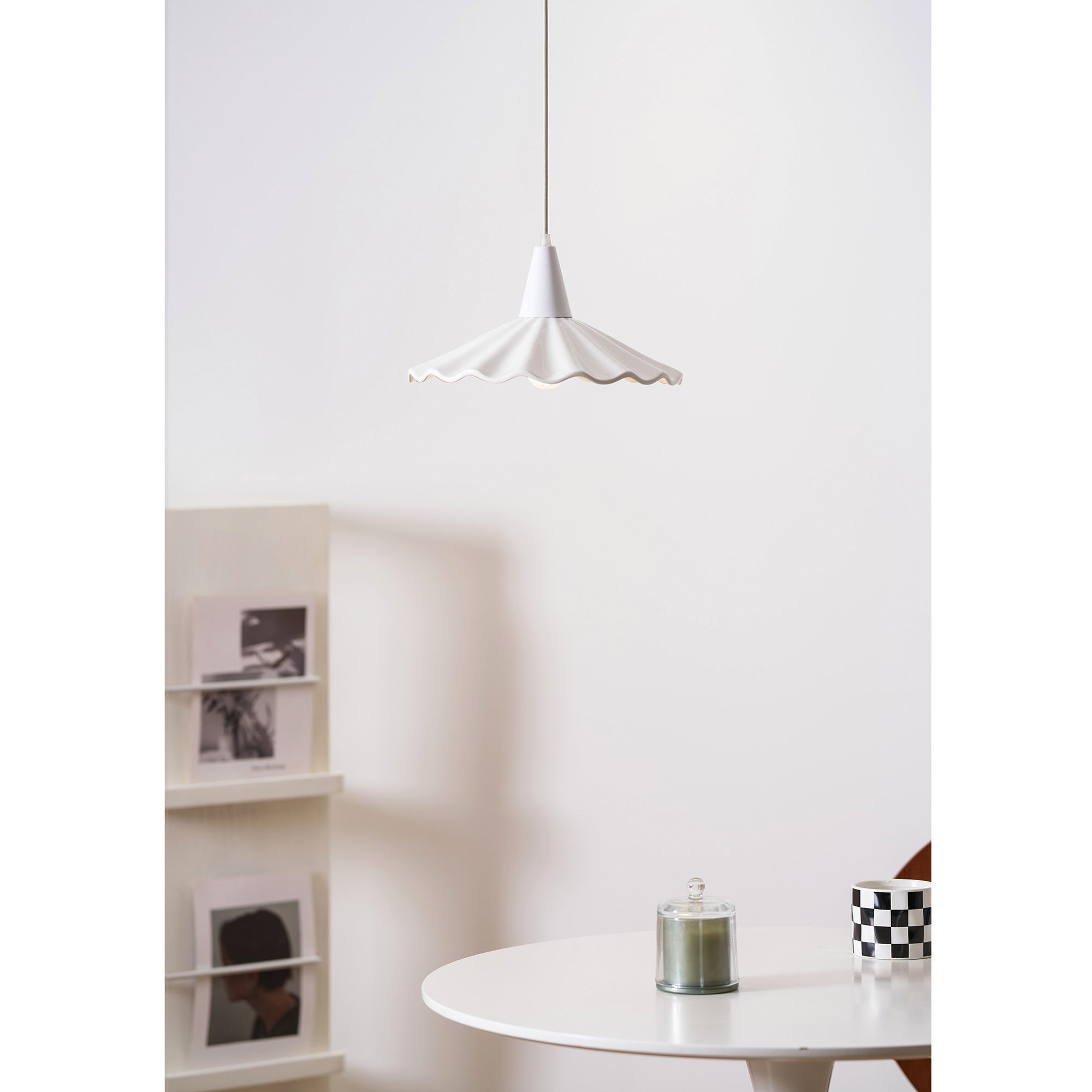 Christie White Ceramic Adjustable Pendant Lamp
