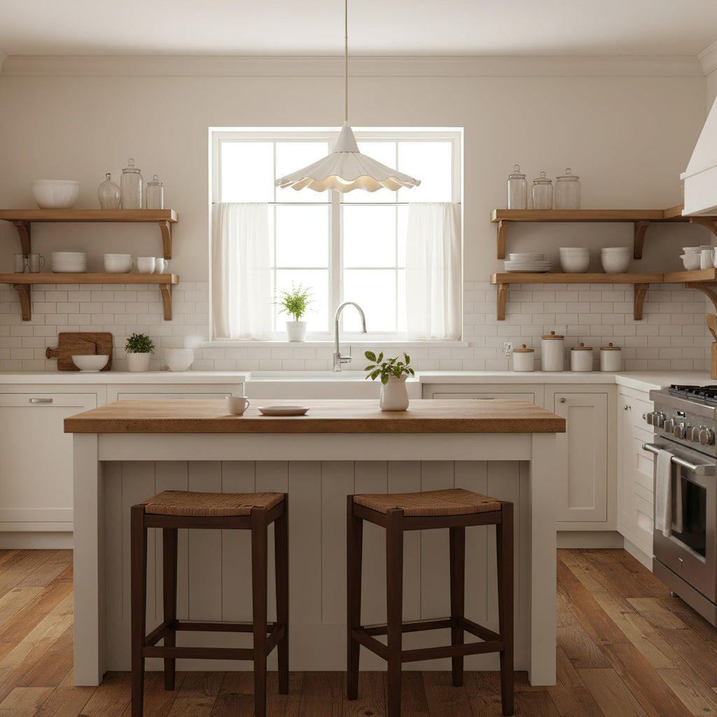 Christie White Ceramic Adjustable Pendant Lamp