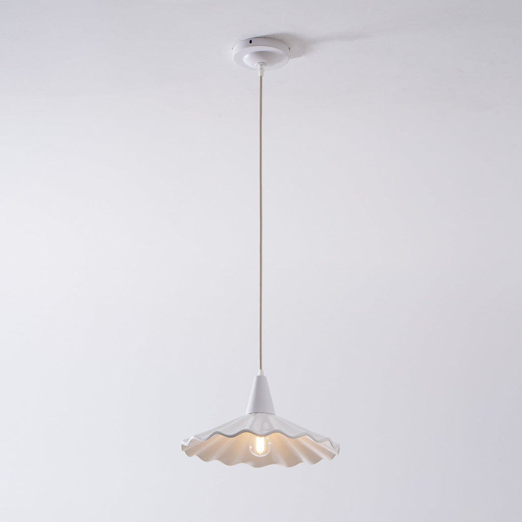 Christie White Ceramic Adjustable Pendant Lamp