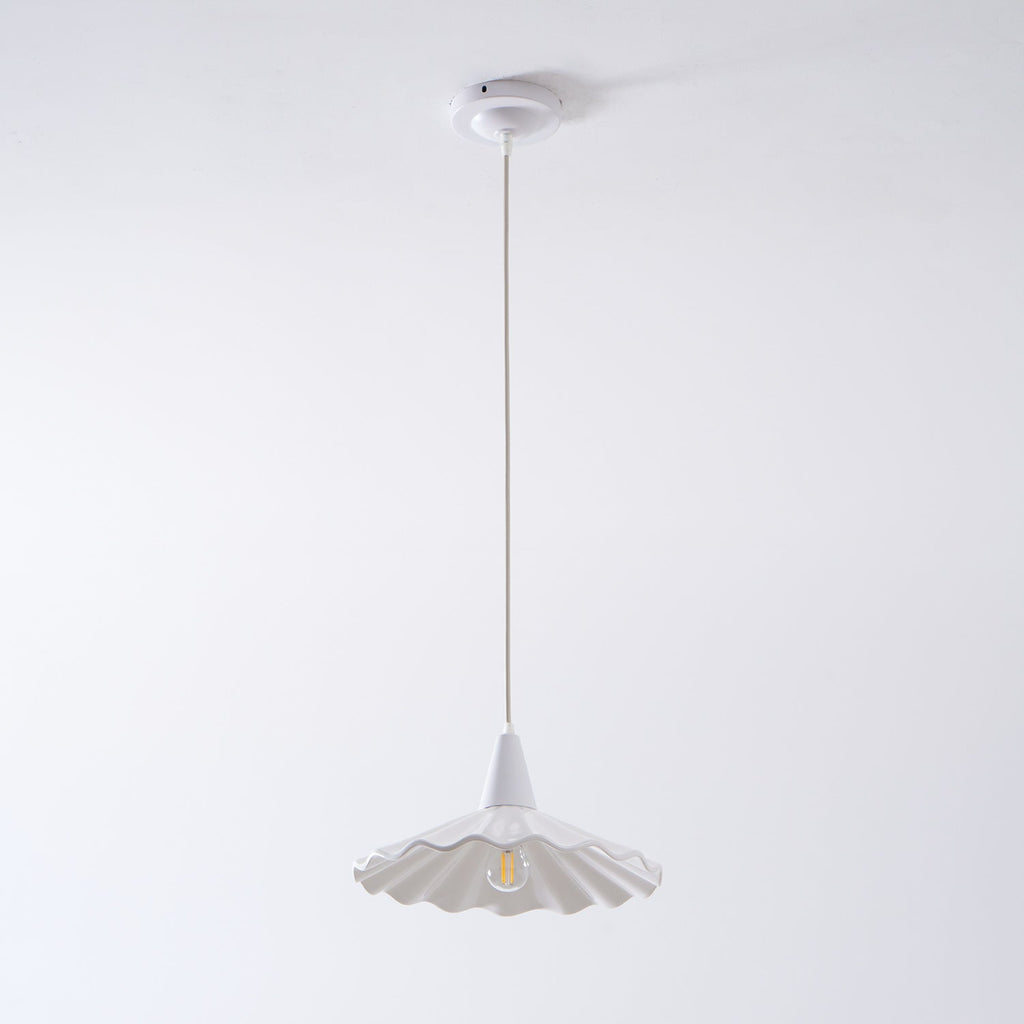 Christie White Ceramic Adjustable Pendant Lamp