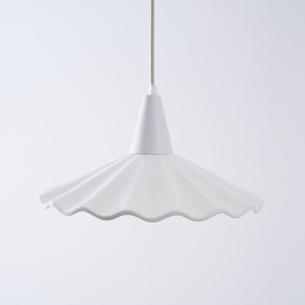 Christie White Ceramic Adjustable Pendant Lamp