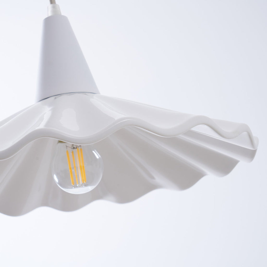Christie White Ceramic Adjustable Pendant Lamp