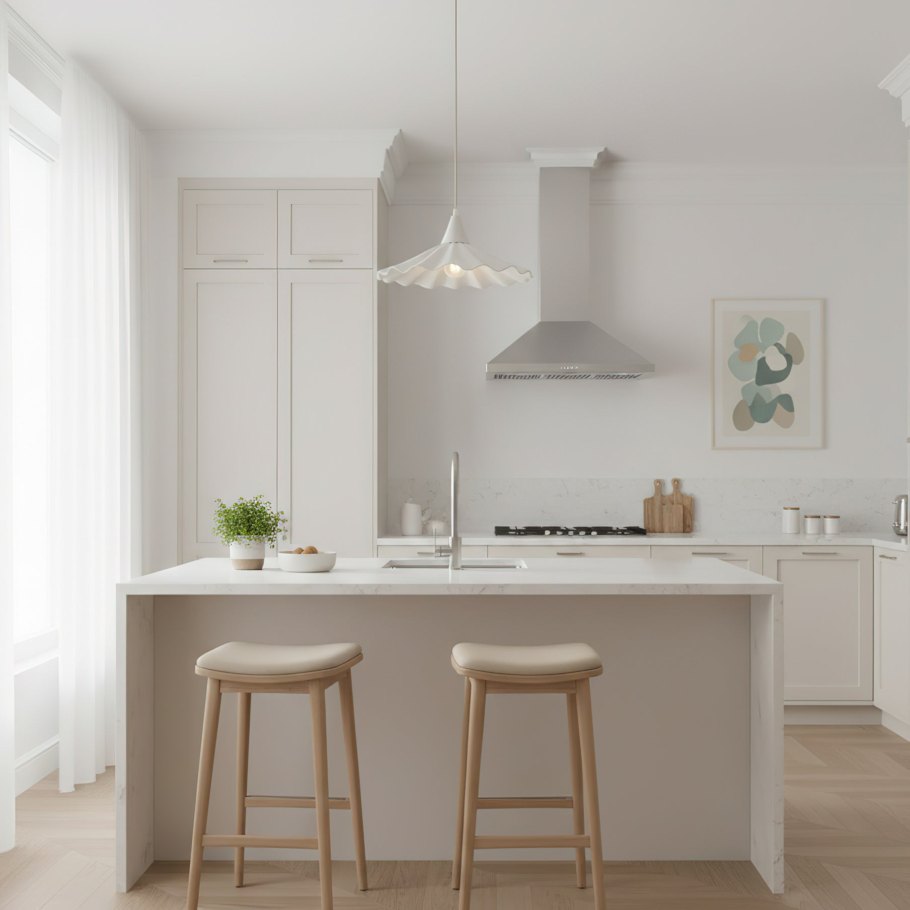 Christie White Ceramic Adjustable Pendant Lamp