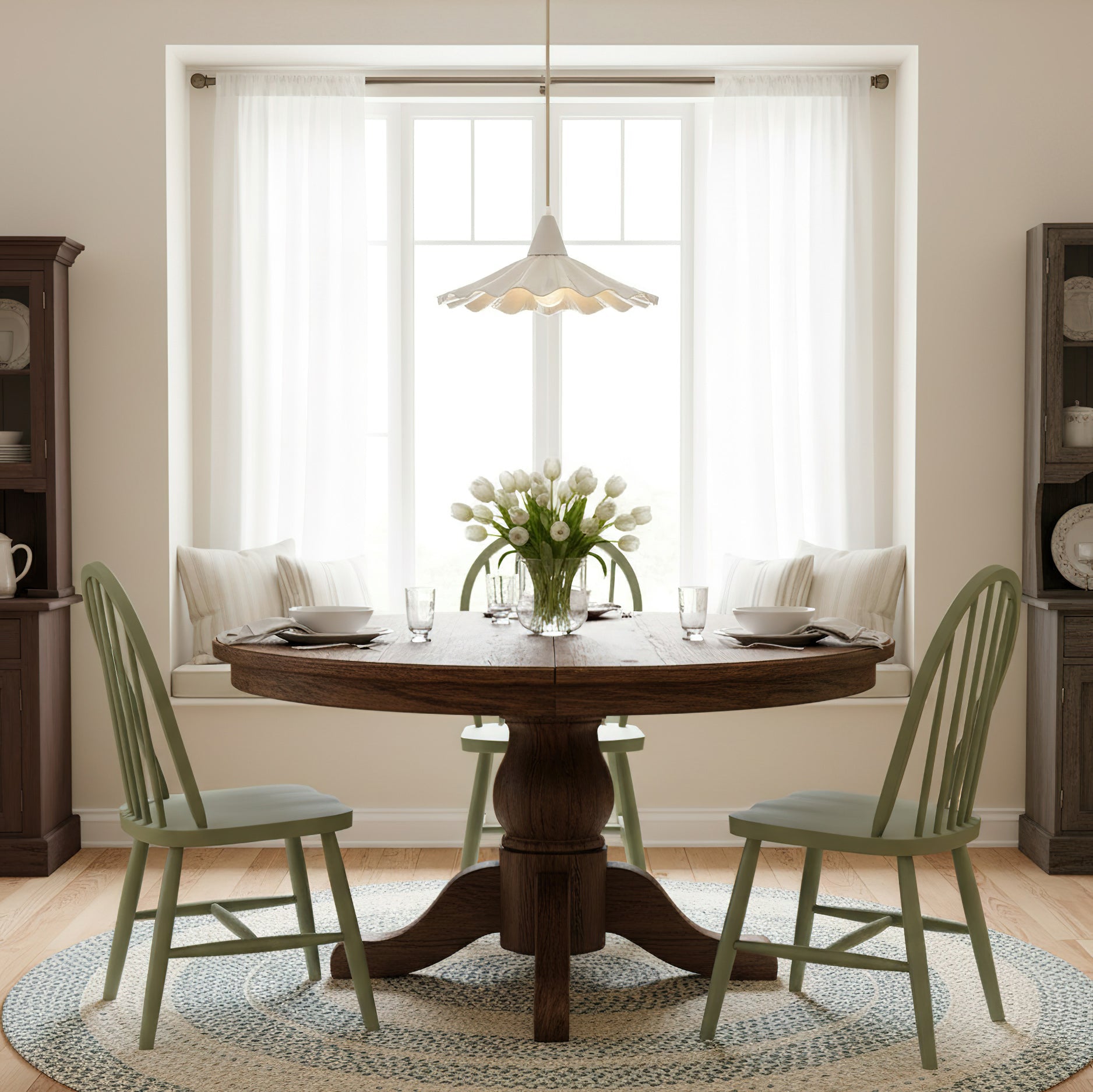 Christie White Ceramic Adjustable Pendant Lamp