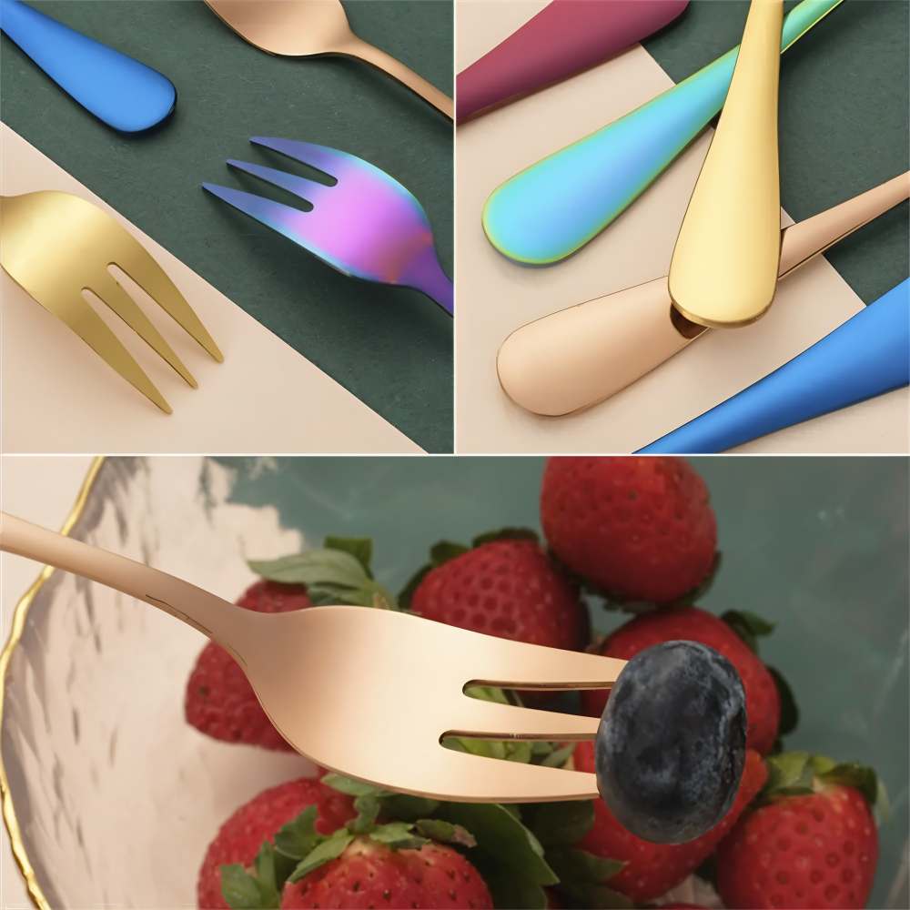 Elianor – Stainless Steel Dessert Forks Set 4 Of 6 Pieces