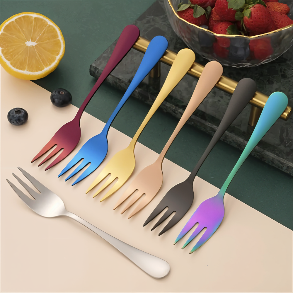 Elianor – Stainless Steel Dessert Forks Set 4 Of 6 Pieces