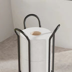 Freestanding Toilet Paper Holder, Iron, 3-Roll Capacity, Wire Design