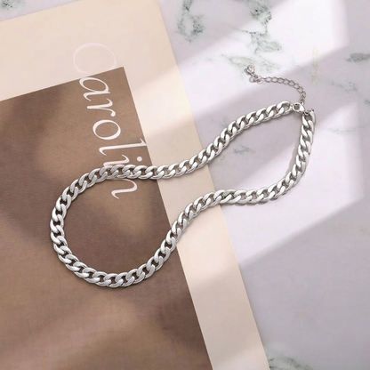 Stylish Curb Chain Necklace for Women Chunky Statement