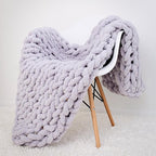 Cable Knit Throw Blanket Chunky Knit Blend Decorative