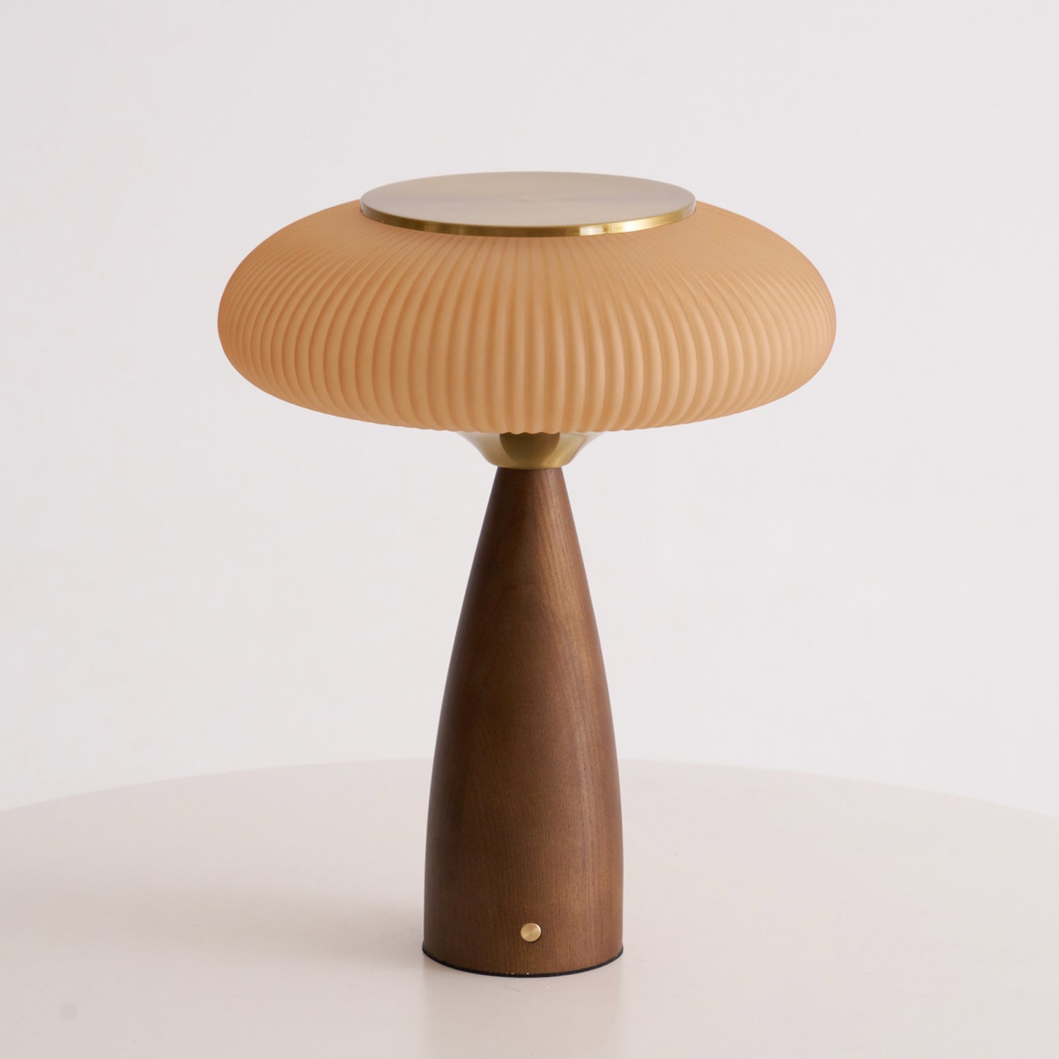 Cielo Cordless Wooden Table Lamp with Glass Diffuser