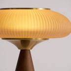 Cielo Cordless Wooden Table Lamp with Glass Diffuser