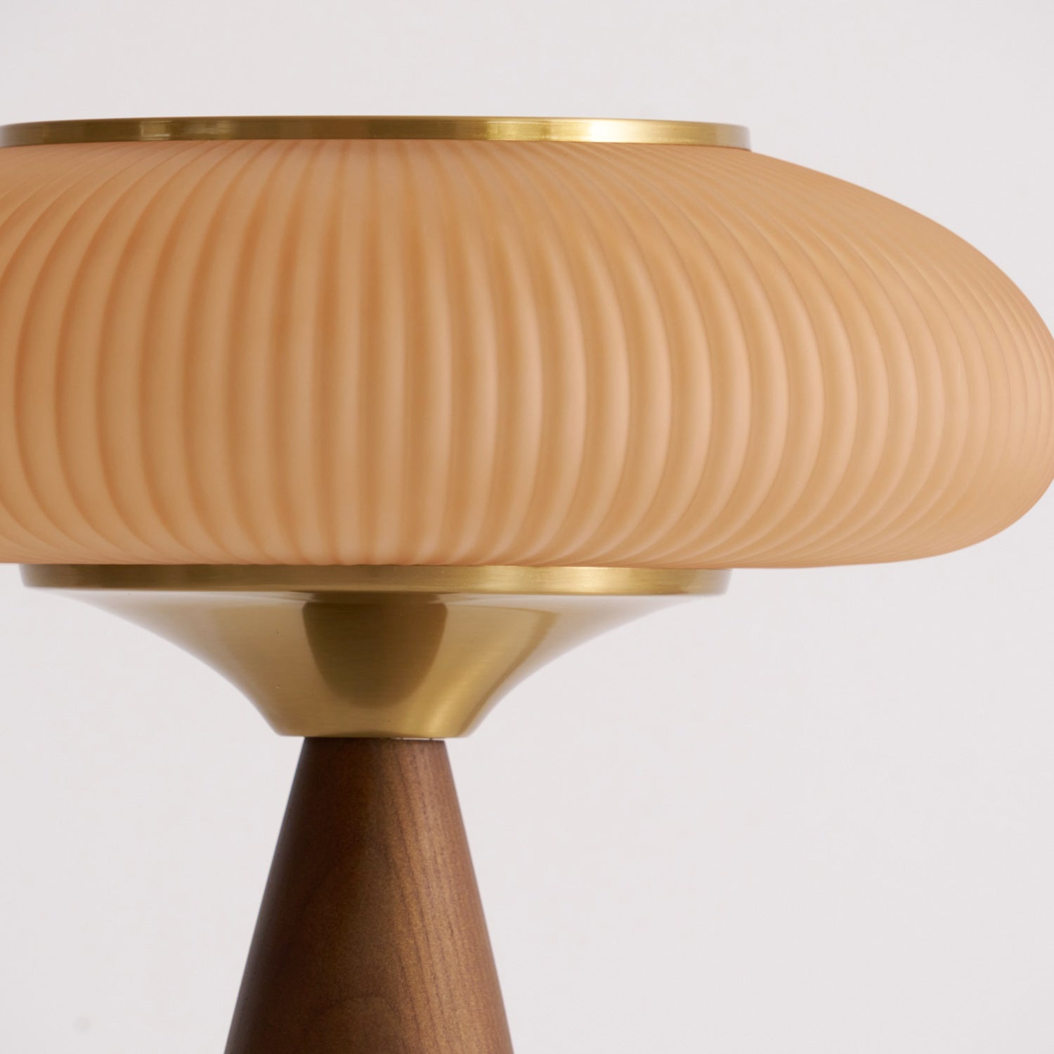 Cielo Cordless Wooden Table Lamp with Glass Diffuser