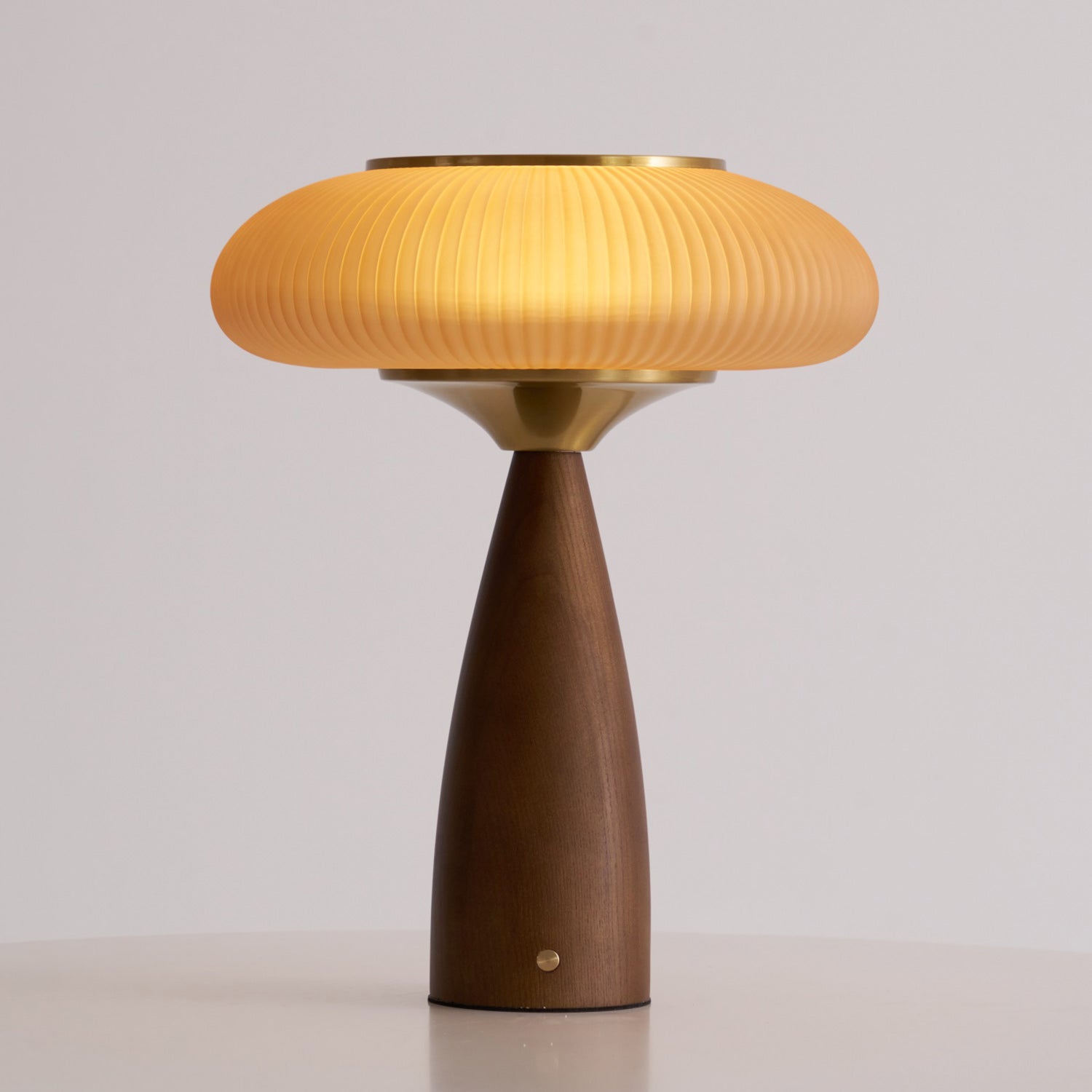 Cielo Cordless Wooden Table Lamp with Glass Diffuser