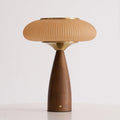 Cielo Cordless Wooden Table Lamp with Glass Diffuser