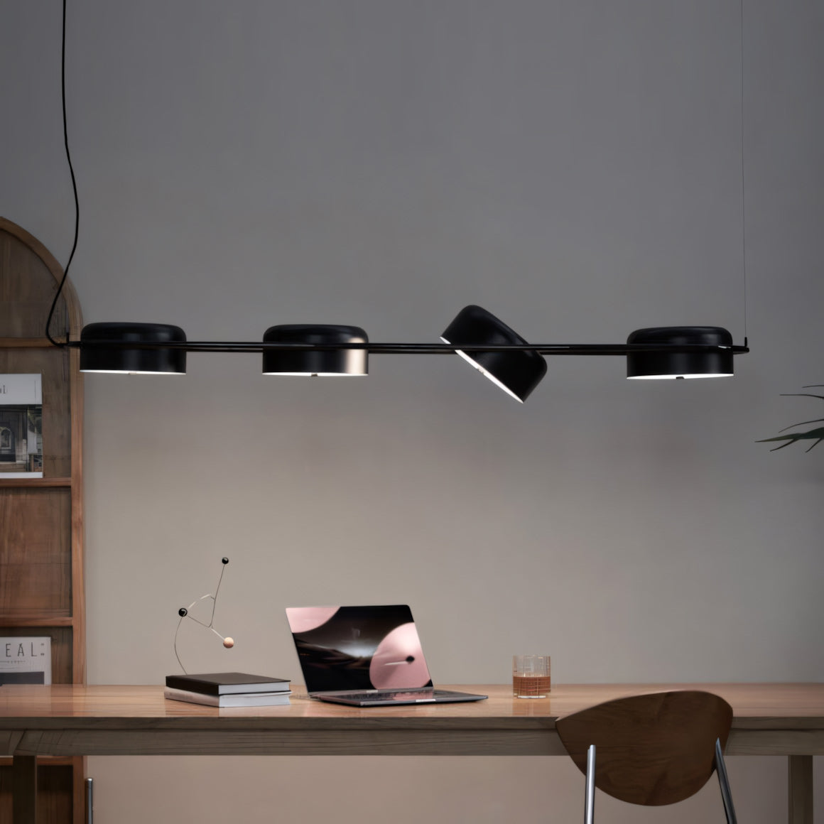 Cine Rail Adjustable 4-Light Linear Pendant