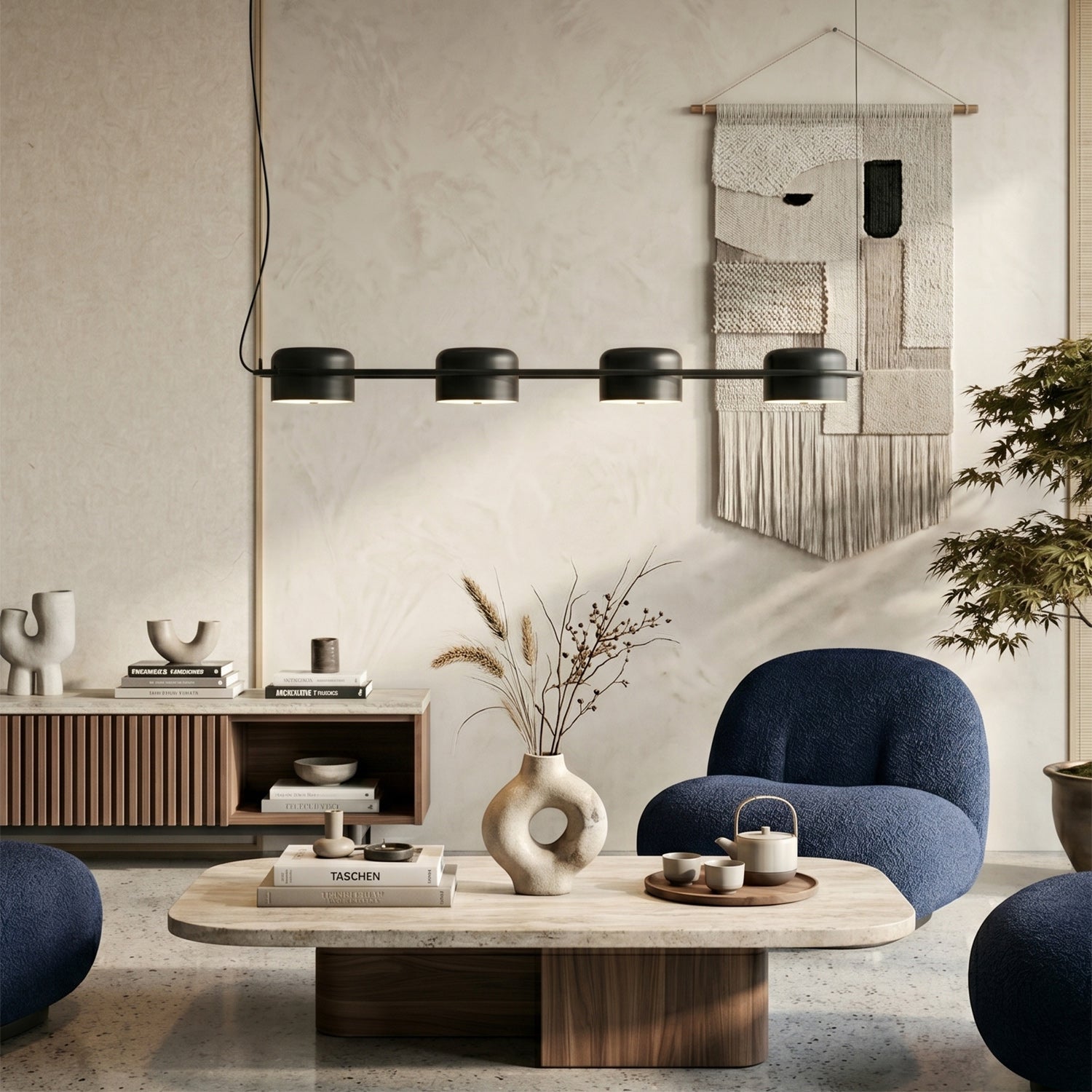 Cine Rail Adjustable 4-Light Linear Pendant