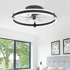 Revio - Round Ceiling Fan Lamp With Double LED Ring
