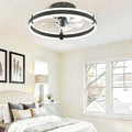 Revio - Round Ceiling Fan Lamp With Double LED Ring