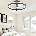 Revio - Round Ceiling Fan Lamp With Double LED Ring