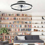 Revio - Round Ceiling Fan Lamp With Double LED Ring