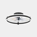 Revio - Round Ceiling Fan Lamp With Double LED Ring