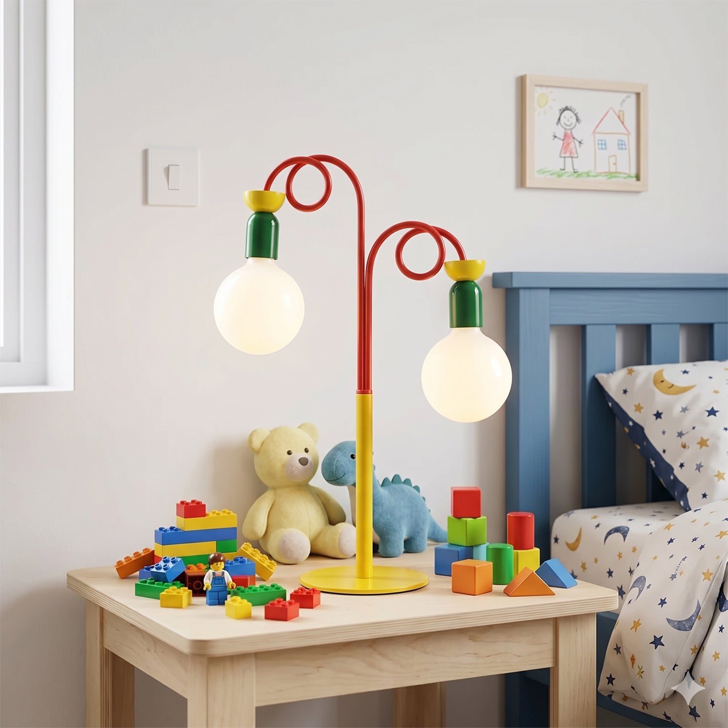 Circulo Play Color-Block Table Lamp (Memphis Style)