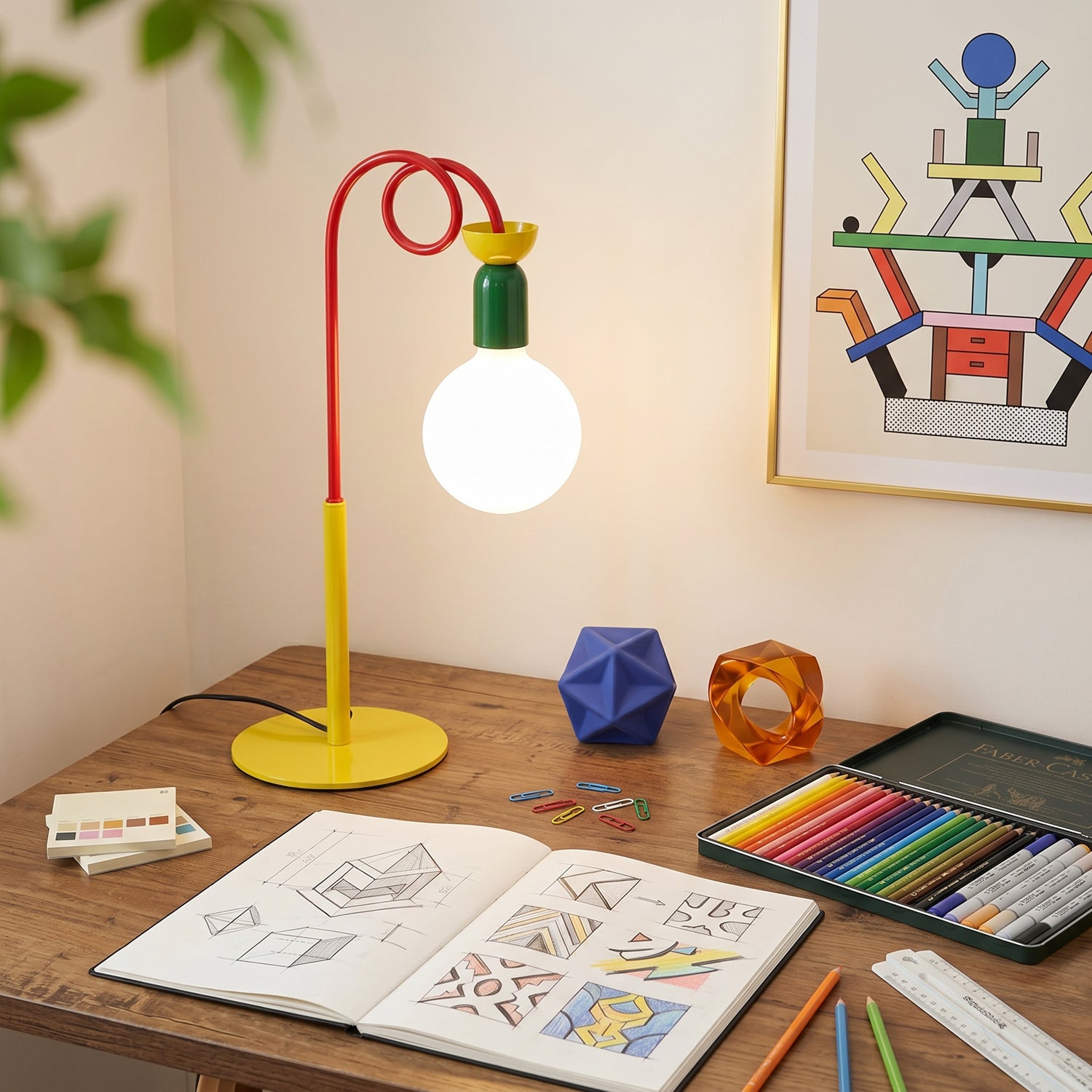 Circulo Play Color-Block Table Lamp (Memphis Style)