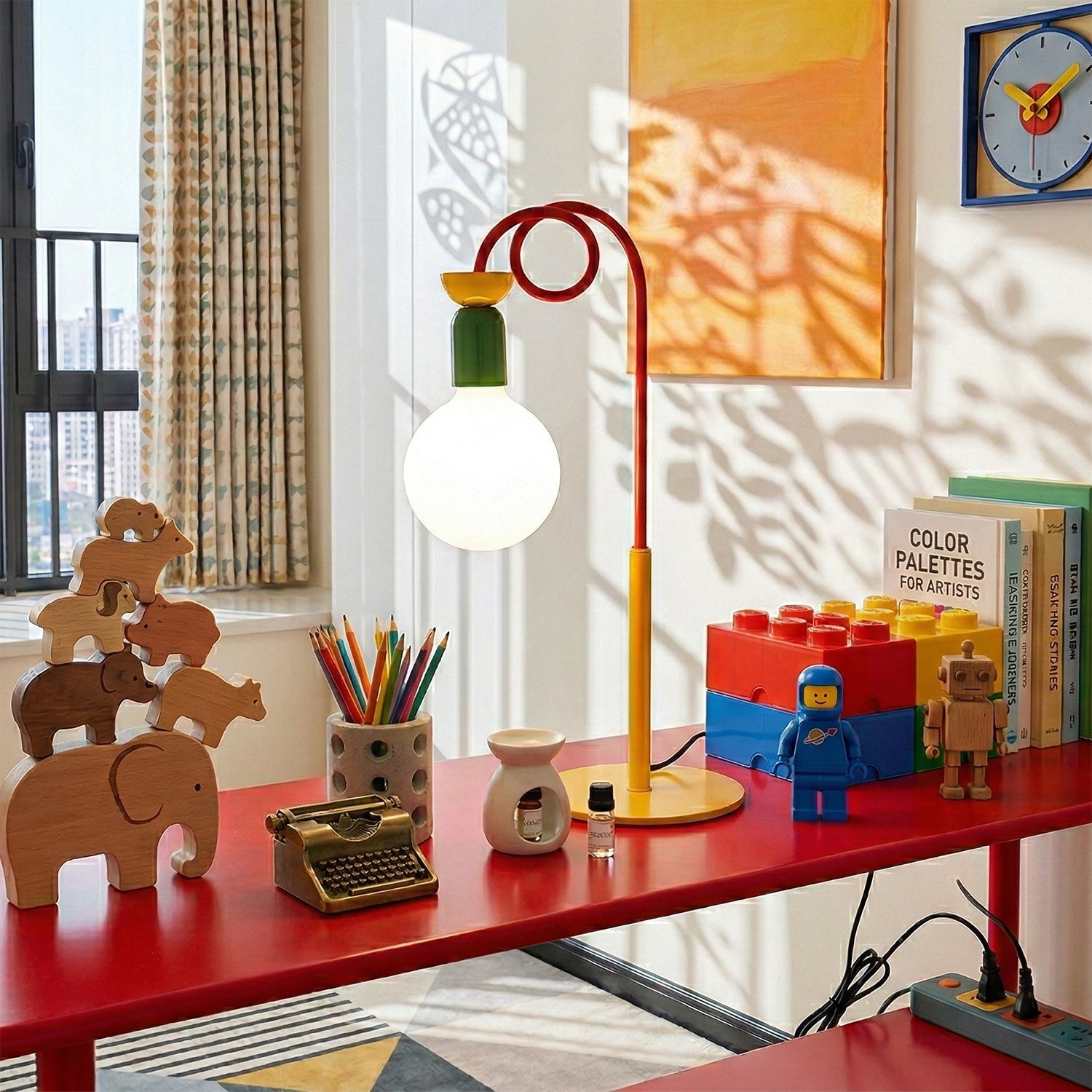 Circulo Play Color-Block Table Lamp (Memphis Style)