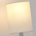 Slim Torch Wall Sconce with White Cylinder Shade